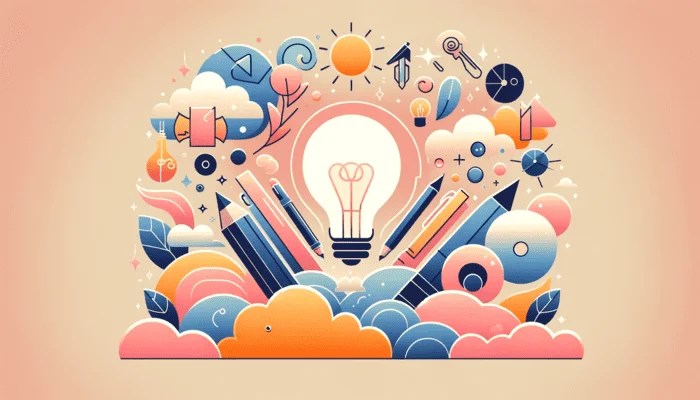 Illustration représentant des déclencheurs d'écriture pour inventer une histoire