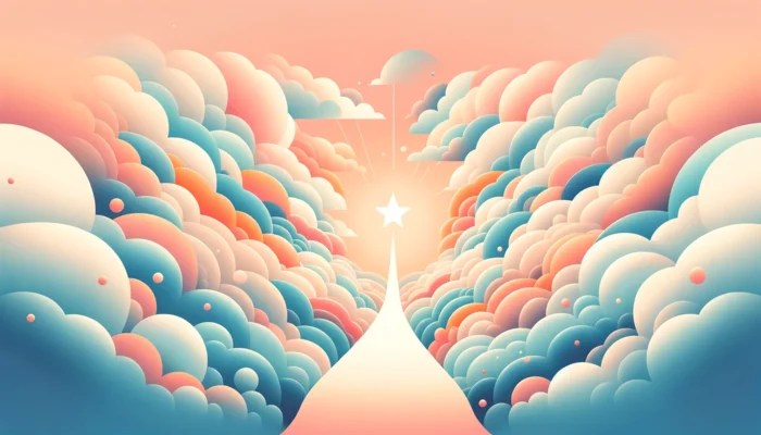 Image illustrant le début d'une nouvelle, avec une étoile au fond symbolisant la chute