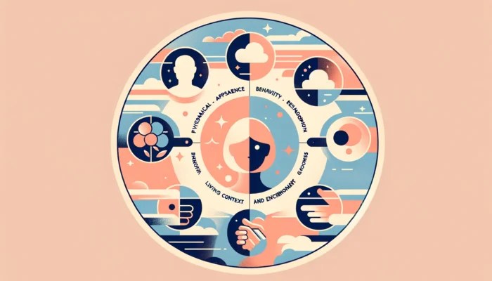 Image représentant les 8 éléments pour décrire un personnage