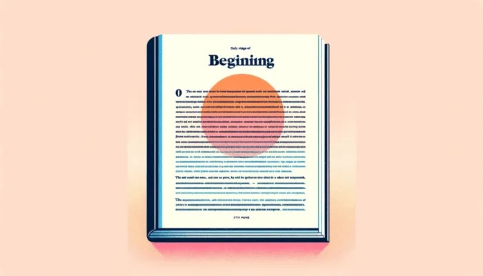 Image d'une première page d'un roman