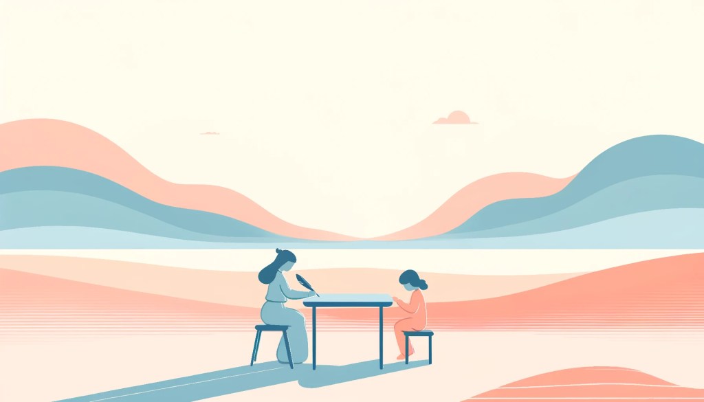 Un enfant réalisant un exercice d'écriture