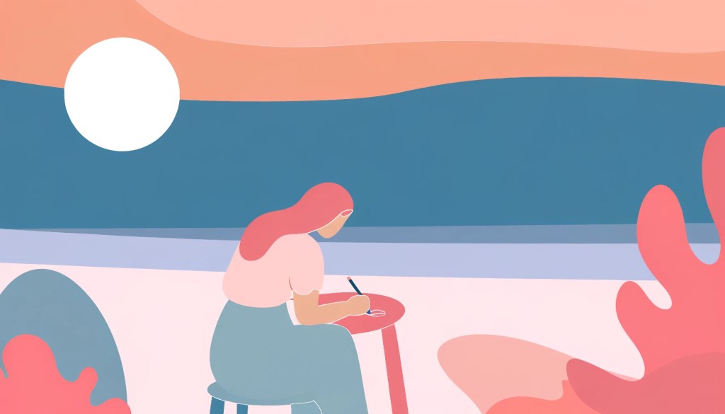 Une personne réalisant un exercice d'écriture thérapeutique