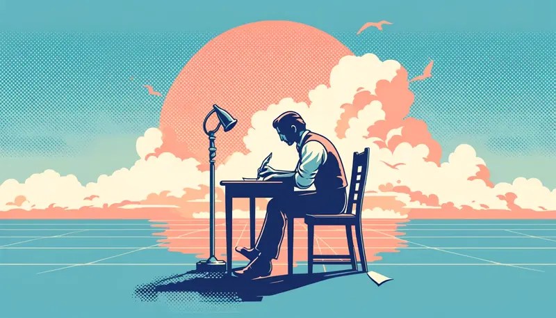 Un auteur faisant de l'écriture thérapeutique