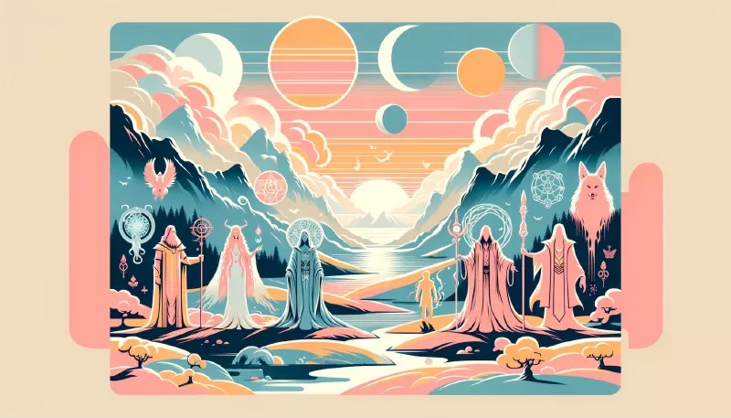 Des personnages d'un roman fantastique